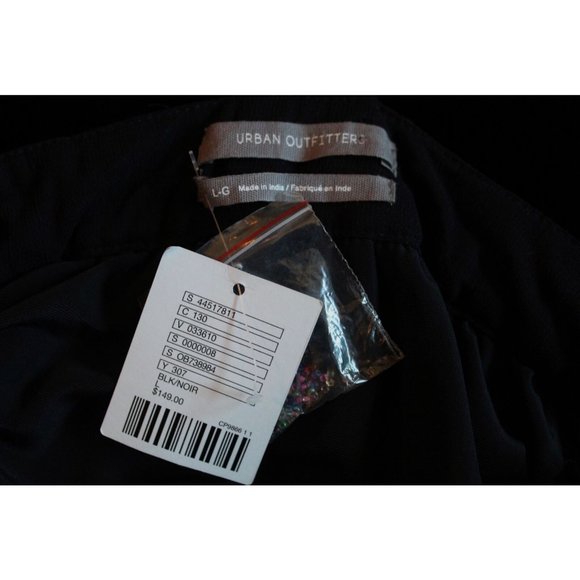 NWT UO URBAN OUTFITTERS Black Dahlia Velvet Beaded Backless Maxi Dress, L Large - Picture 10 of 12